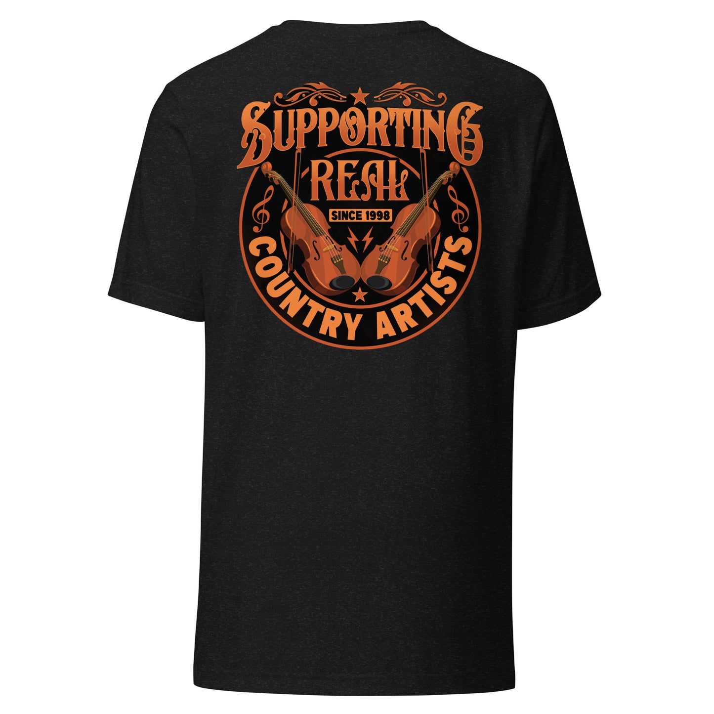 Support Real Country Artist Orange Uni-Sex Tee