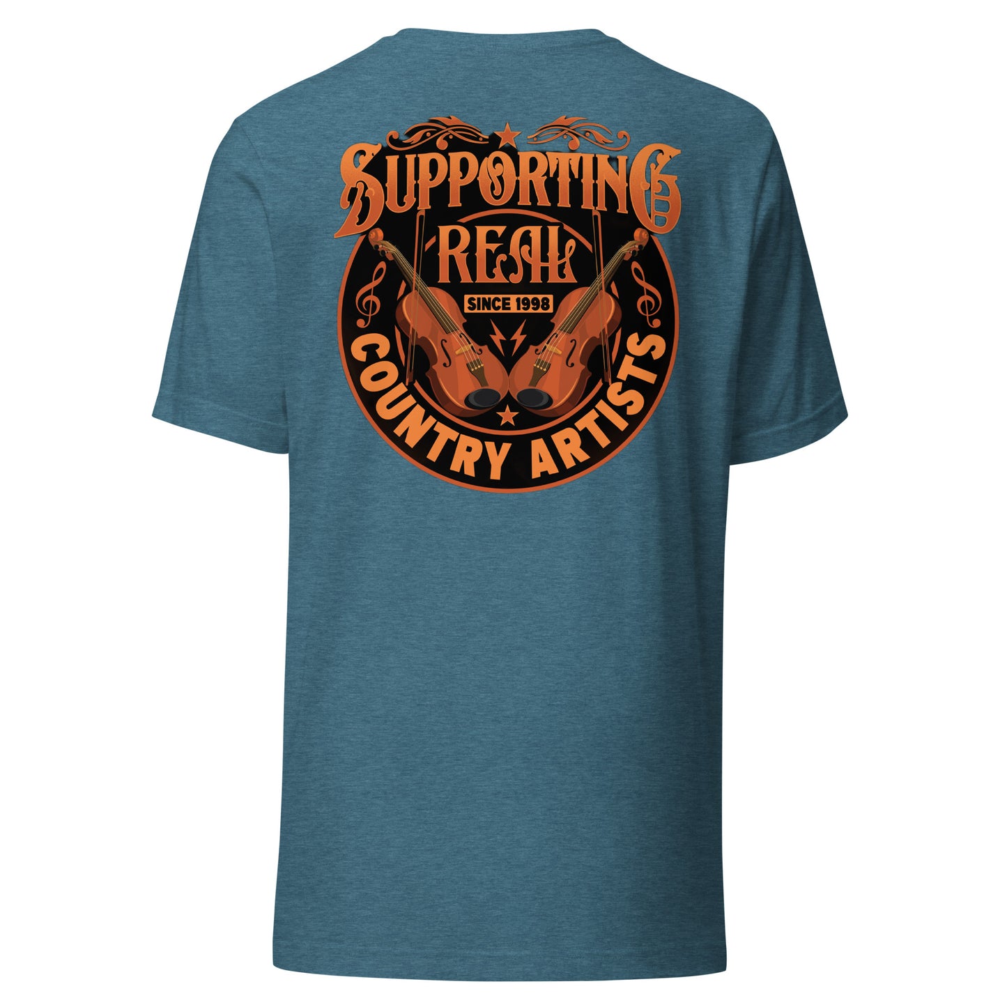 Support Real Country Artist Orange Uni-Sex Tee