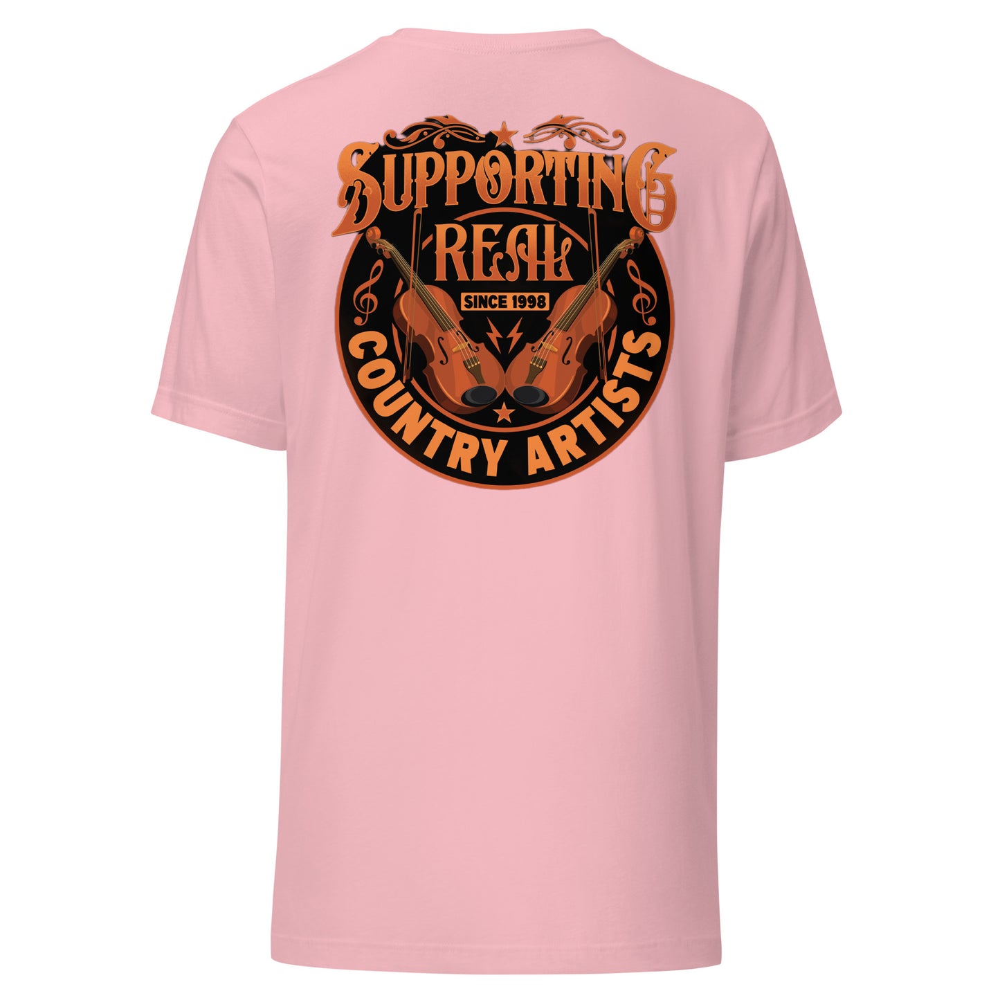 Support Real Country Artist Orange Uni-Sex Tee
