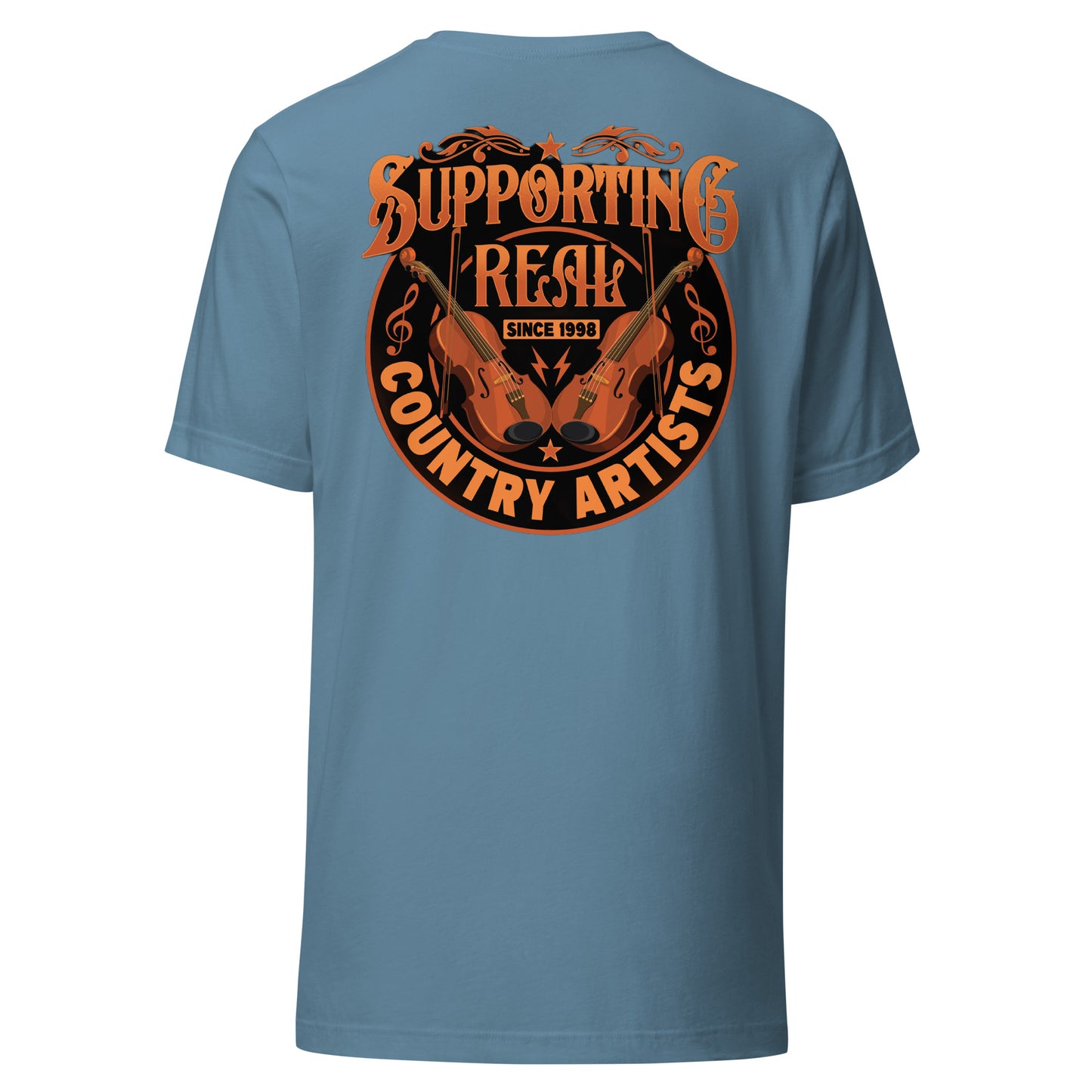 Support Real Country Artist Orange Uni-Sex Tee
