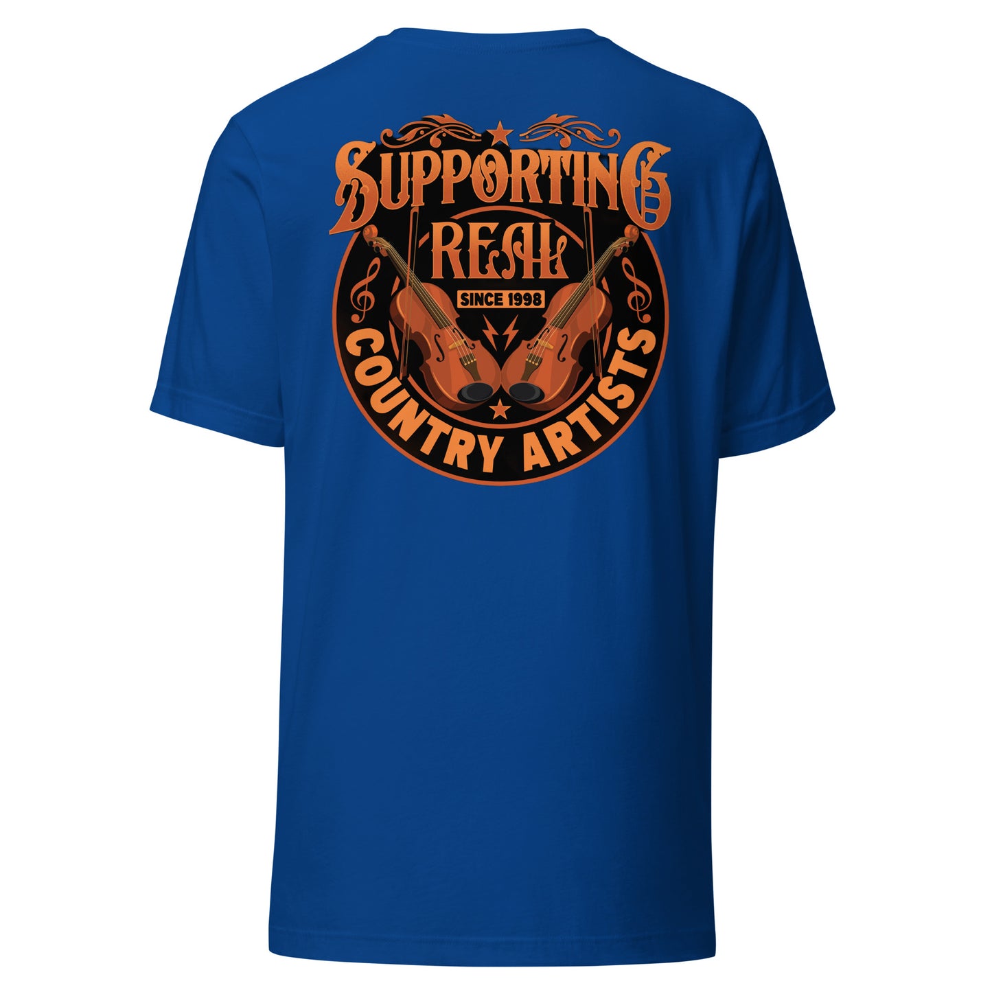 Support Real Country Artist Orange Uni-Sex Tee